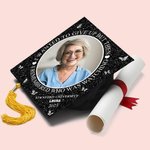 Personalized I Remembered Who Was Watching Graduation Cap Topper with Photo and Name Graduation Accessories Memorial Gift for Graduates