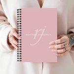 Personalized My Monogram Spiral A5 Journal Notebook with Name and Initial Festival Birthday Gift for Friends Family Colleagues
