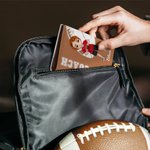 Personalized Cartoon Basketball Soccer Character PU Leather Passport Holder with Name Birthday Appreciation Gift for Coach Team Member Sports Lover