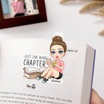 Personalized Cartoon Reading Character Magnetic Bookmark Clip with Name Reading Supplies Birthday Gift for Book Lovers Bookworms