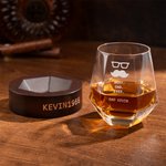 Verre à café Whiskey avec base en bois