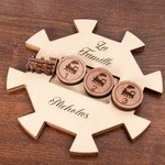 Jeu de Dominos en Bois Personnalisé avec Texte gravé Cadeau Anniversaire Soirée Jeux pour Famille Amis