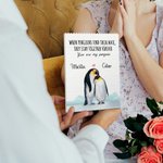 Personalized You Are My Penguin ABS Building Brick Puzzles with Names Room Decor Birthday Valentine's Day Anniversary Gift for Couple