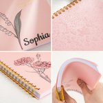 Henkilökohtainen Syntymä Kukka Viikoittainen suunnittelija Spiral A5 muistikirja nimellä Uusi vuosi Valmistuminen Syntymäpäivä Lahja perheelle Ystävät