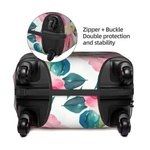 Personalized Artistic Watercolor Flower Stripe Design 18-32 Inches Luggage Cover with Name Travel Accessories Birthday Gift for Family Friends