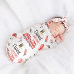 Chapeau de pompier personnalisé avec nom pour bébé Cadeau de douche de bébé pour nouveau-né