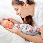 Chapeau de pompier personnalisé avec nom pour bébé Cadeau de douche de bébé pour nouveau-né