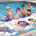 Personalized Cartoon Scuba Diver Quick Dry Oversized Beach Towel and Bag with Name Summer Vacation Beach Party Essentials Birthday Gift for Boys Girls