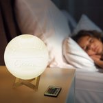 Luce notturna a pallavolo personalizzabile LED con 16 colori cambialili per ogni touch base in legno regalo per amanti dello sport