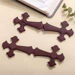 Personalizada Celebración de la Vida Cruz Monograma magnético de cuero de la PU Marcapáginas Clip con texto grabado Cumpleaños Bautizo Regalo para los cristianos