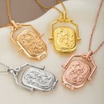 Personalized Victorian Locket Necklace with Photo and Text Dainty Jewelry Memorial Bereavement Mother’s Day Birthday Gift for Women