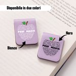 Segnalibro magnetico in pelle personalizzato con nome e motivo a forma di mele multicolore regalo di ringraziamento e ritorno a scuola per insegnanti