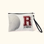 Personligt volleybollnamn kosmetikaväska med handledsrem födelsedag årsdag present till volleybollälskare lagtränare