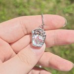 Personalized Inlaid Zircon Baseball Softball Glove Pendant Necklace with Engraved Text and Disc Charm Game Day Birthday Gift for Baseball Boys Girls