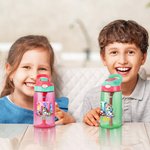 Borraccia da 475 ml personalizzata con nome con fantasia acquerellata unicorno iniziale e mela attività all'aperto regalo di compleanno per bambini