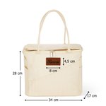 Personalisierte Canvas Garn-Aufbewahrungstasche mit Monogramm Nadel-Taschen und Griff Stricken-Zubehör Geburtstagsgeschenk für Handwerksliebhaber