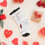 Personalized We Make the Perfect Pair Set of 2 Soft Crew Socks Long Stockings with Names Anniversary Valentine's Day Wedding Gift for Couple Newlyweds