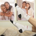 Personalized We Make the Perfect Pair Set of 2 Soft Crew Socks Long Stockings with Names Anniversary Valentine's Day Wedding Gift for Couple Newlyweds