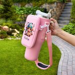 Personalised Cute Highland Cow Name Water Bottle Carrier Bag Accessories for 40 oz Stanley Appreciation Birthday Gift for Women Highland Cow Lovers