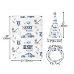 Personalisierte niedliche Polizei Auto Hubschrauber Hund Polizist weiche Baby wickeln Hut Bogen Stirnband mit Namen Krankenhaus Outfit Baby Dusche Geschenk für Neugeborene