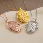 Personalized Victorian Locket Necklace with Photo and Text Dainty Jewelry Memorial Bereavement Mother’s Day Birthday Gift for Women