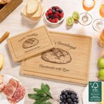 Personalized Engraved Name Sourdough Handmade with Love Charcuterie Cutting Board with Juice Groove Kitchen Decor Birthday Gift for Bakers