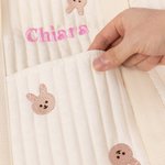 Borsa per cambio neonati personalizzata in cotone con carino orso coniglio oliva foglia mamma ospedale nome ricamato babyshower regalo per donne