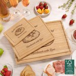 Personalized Engraved Name Sourdough Handmade with Love Charcuterie Cutting Board with Juice Groove Kitchen Decor Birthday Gift for Bakers