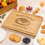Personalized Engraved Name Sourdough Handmade with Love Charcuterie Cutting Board with Juice Groove Kitchen Decor Birthday Gift for Bakers