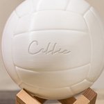 Luce notturna a pallavolo personalizzabile LED con 16 colori cambialili per ogni touch base in legno regalo per amanti dello sport