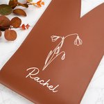 Personalized Birth Flower PU Leather Wine Bag with Name and Handle Protective Wine Accessories Birthday Party Gift for Wine Lover