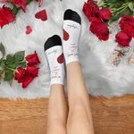 Personalized We Make the Perfect Pair Set of 2 Soft Crew Socks Long Stockings with Names Anniversary Valentine's Day Wedding Gift for Couple Newlyweds