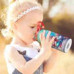 Personalised Fantasy 3D Cartoon Mermaid 12 oz Insulated Water Bottle with Name and Spill-proof Lid Back to School Birthday Gift for Girls