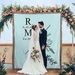 Personalisierte Linie Blumen Quaste weichen Wurf Flanell Decke mit Initialen und Datum Home Decor Hochzeitstag Valentinstag Geschenk für Paare