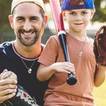 Personalized Inlaid Zircon Baseball Softball Glove Pendant Necklace with Engraved Text and Disc Charm Game Day Birthday Gift for Baseball Boys Girls