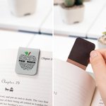 Segnalibro magnetico in pelle personalizzato con nome e motivo a forma di mele multicolore regalo di ringraziamento e ritorno a scuola per insegnanti