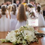 Personalized Floral God Bless Waterproof Bottle Label Stickers with Name and Date First Communion Church Wedding Decor for Christians