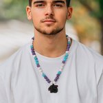 Personalized Magnetic Sparkle Rhinestone Disco Ball Baseball Sports Name Beaded Necklace Game Day Birthday Gift for Ball Game Lovers Players