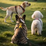 Personalised Sporty Number Adjustable Dog Chest Harness with Name Birthday Outdoor Activities Gift for Pet Lovers Owners