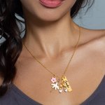 Collana personalizzata con charm a forma di ballerina scarpette fiore e targhetta del nome regalo di compleanno per donne ragazze e ballerine