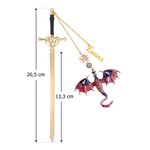 Marque-page Personnalisé avec Pendentif de Nom Style d'Épée Dragon Accessoire de Lecture Cadeau Anniversaire pour Amateur de Lecteurs