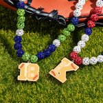 Personalized Magnetic Sparkle Rhinestone Disco Ball Baseball Sports Name Beaded Necklace Game Day Birthday Gift for Ball Game Lovers Players