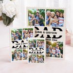 Personalised 4 Dad Photos Collage Building Brick Puzzles with Name and Text Father's Day Birthday Gift for Dad Grandpa