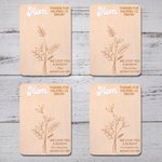 Personalised Thanks For Helping Us Grow Flowers and Kids' Handprints Wooden Sign Mother's Day Gift for Mom Women