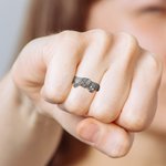 Personalized Engraved Martial Art Belt Sterling Silver Ring Team Birthday Gift for Martial Karate Taekwondo Lover