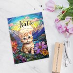 Gepersonaliseerd gebrandschilderd glas Hond Kat Portret Acryl Nachtlampje met naam en houten basis Home Decor Verjaardagscadeau voor huisdiereigenaren