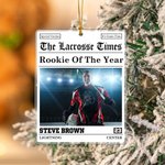 Personalised The Sport Times Newspaper Design Acrylic Ornament with Photo and Text Tree Decor Christmas Birthday Gift for Sports Lovers