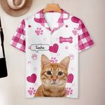 Henkilökohtainen söpö tassu tulostaa luun lemmikkieläinten valokuva pehmeä lyhythihainen pyjama setti otsikko ja nimi vuosipäivä syntymäpäivälahja lemmikkieläinten ystäville omistajille