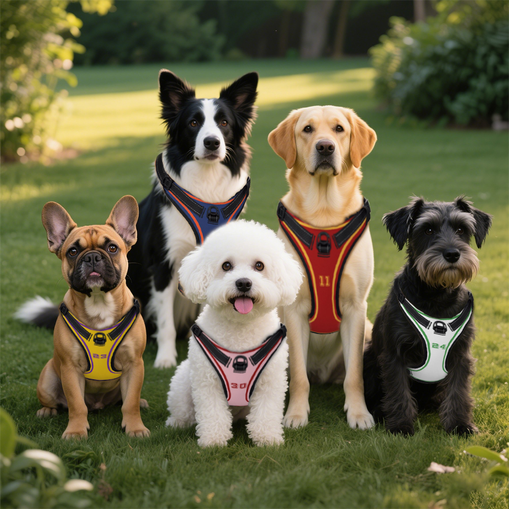 Harnais Réglable pour Animal de Compagnie Personnalisé avec Nom Numéro Cadeau Anniversaire pour Ppropriétaires Animaux de Compagnie