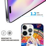 Personalized Faux Stained Glass Cat Dog Portrait Phone Case for iPhone with Name Birthday Anniversary Gift for Pet Owners